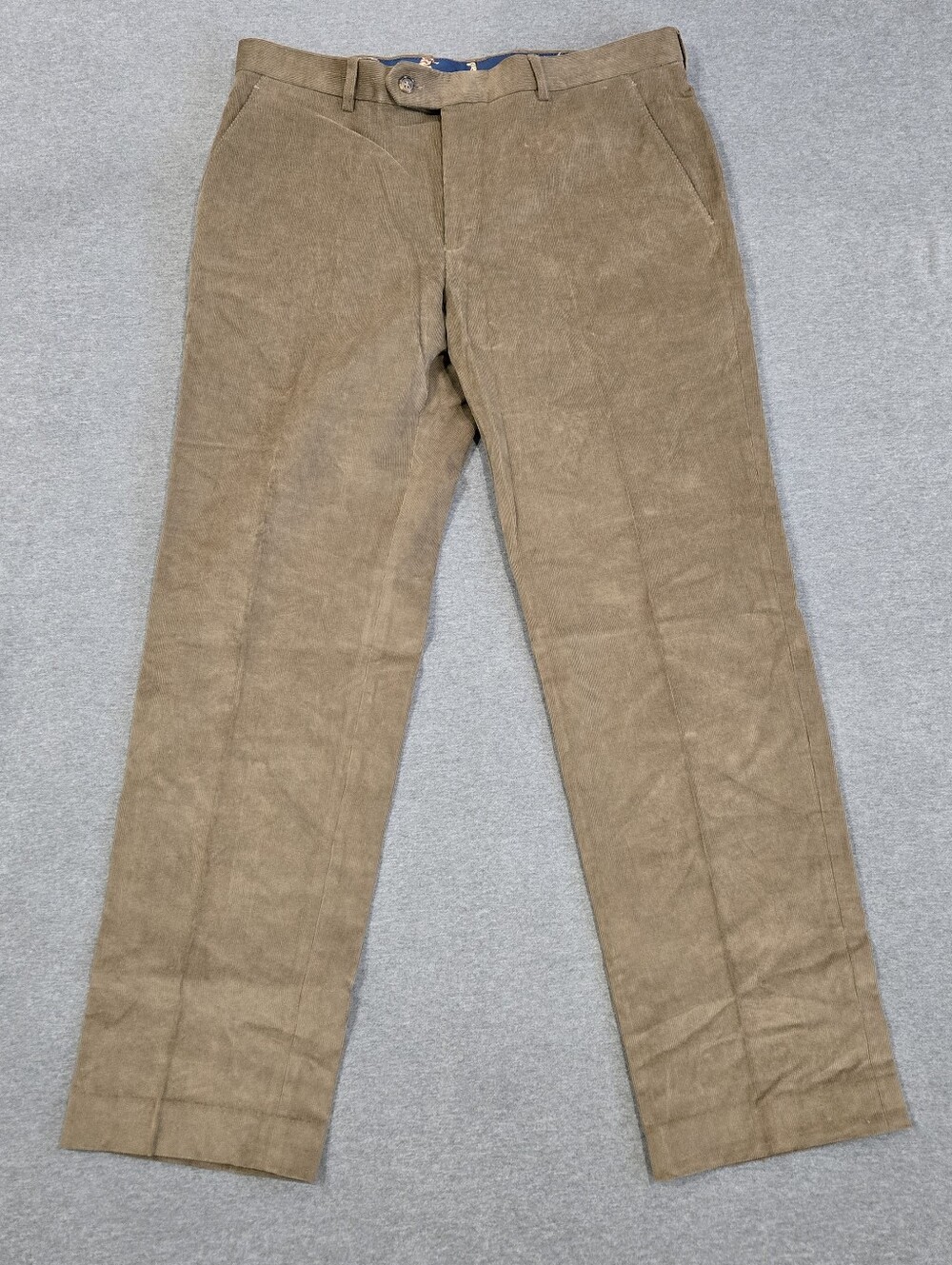 Lauren Ralph Lauren Mens Corduroy Brown Dress Pants 34 X 30 Hunting Pointer Dogs